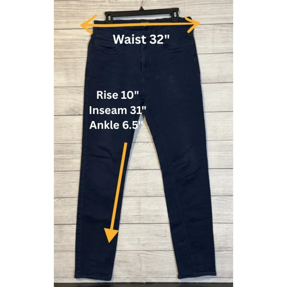 Banana Republic Pants Men's 32x34 Navy Cotton Stretch Slim 5-Pocket